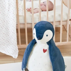 Coffret peluche Manchot bleu et lange d'emmaillotage|Kaloo