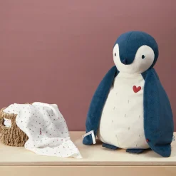 Coffret peluche Manchot bleu et lange d'emmaillotage|Kaloo