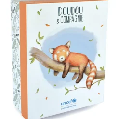 Coffret peluche Panda roux et son bébé (25 cm)|Doudou et Compagnie Discount