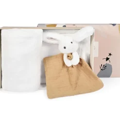 Coffret plaid et doudou Lapin Happy Wild|Doudou et Compagnie
