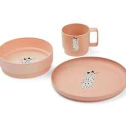 Coffret repas Archi Cat Tuscany Rose (3 pièces) - Reconditionné|Liewood Best