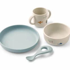 Coffret repas en silicone Vivi Aviator Ecru (4 pièces)|Liewood Hot