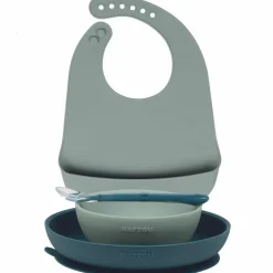 Sale Nattou Coffret repas en silicone vert (4 pièces)