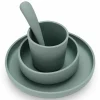 New Jollein Coffret repas en silicone Ash green vert (4 pièces)
