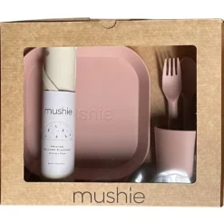 Coffret repas en silicone Blush (3 pièces)|Mushie Online