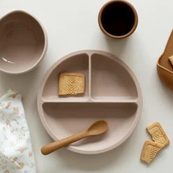 Coffret repas en silicone Sable-Caramel (4 pièces)|Trois Kilos Sept Hot