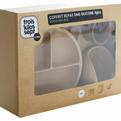 Coffret repas en silicone Sable-Caramel (4 pièces)|Trois Kilos Sept Hot