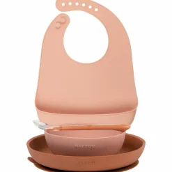 Outlet Nattou Coffret repas en silicone rose (4 pièces)