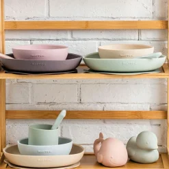 Coffret repas en silicone sable-vert (4 pièces)|Nattou Hot