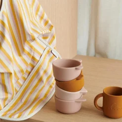 Online Liewood Coffret repas en silicone Vivi Dino bleu, vert et moutarde (4 pièces)