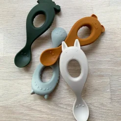 Online Liewood Coffret repas en silicone Vivi Dino bleu, vert et moutarde (4 pièces)