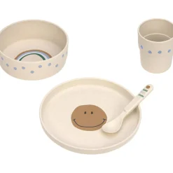 Coffret repas Happy Rascals Smile bleu ciel (4 pièces)|Lässig New