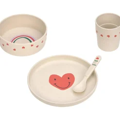 Online Lässig Coffret repas Happy Rascals Coeur lavande (4 pièces)