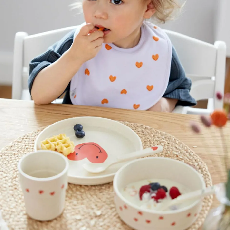 Online Lässig Coffret repas Happy Rascals Coeur lavande (4 pièces)