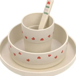 Online Lässig Coffret repas Happy Rascals Coeur lavande (4 pièces)