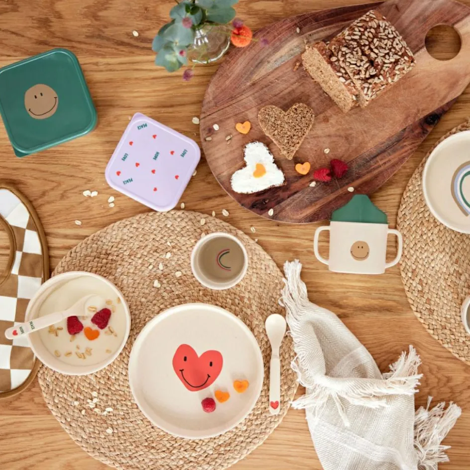 Online Lässig Coffret repas Happy Rascals Coeur lavande (4 pièces)