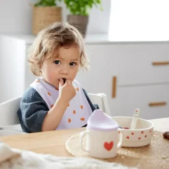 Online Lässig Coffret repas Happy Rascals Coeur lavande (4 pièces)