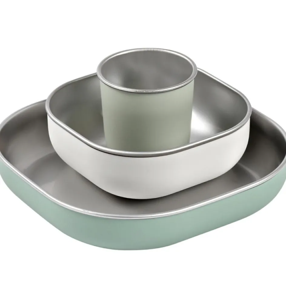 Clearance Béaba Coffret repas inox sage green