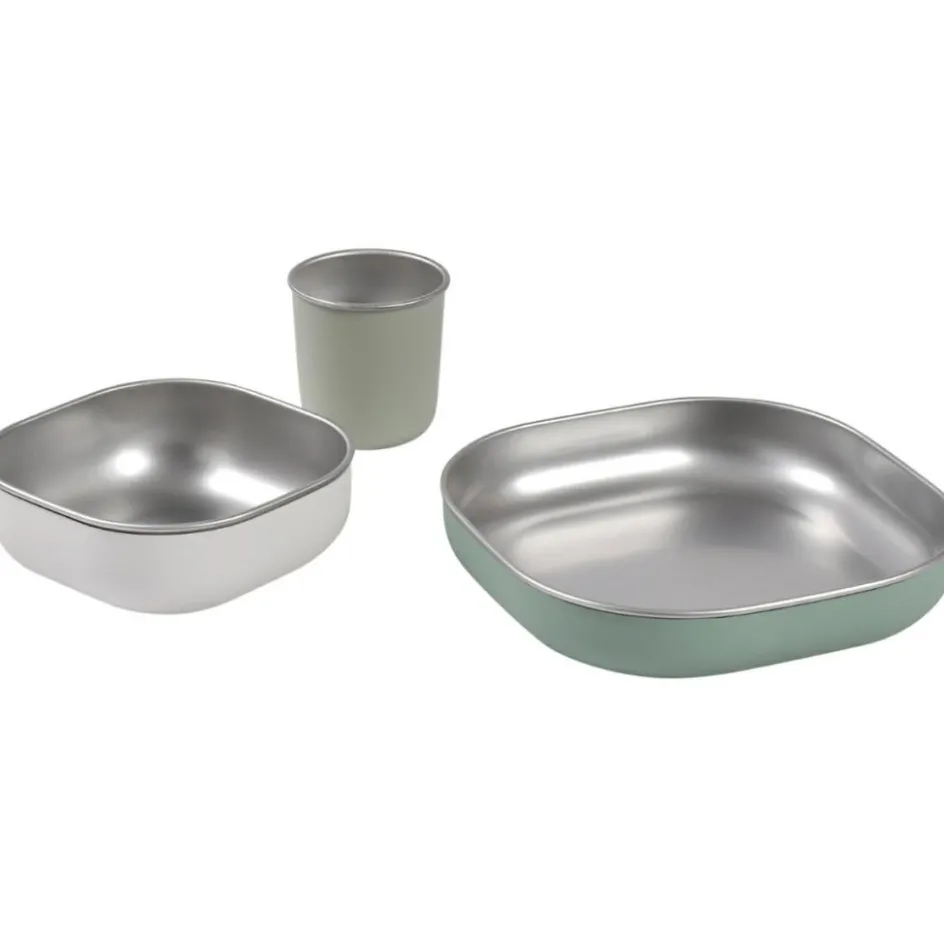 Clearance Béaba Coffret repas inox sage green