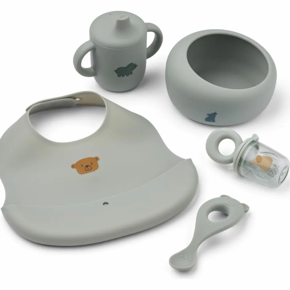 Coffret repas Mileah Dove Blue (5 pièces)|Liewood Best