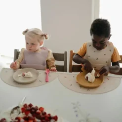 Coffret repas Round Vanilla (4 pièces)|Mushie Discount