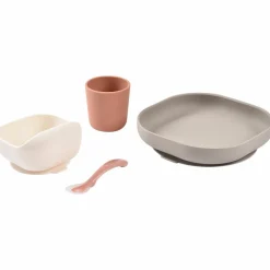 Coffret repas silicone Terracotta et Gazelle (4 pièces)|Béaba Discount