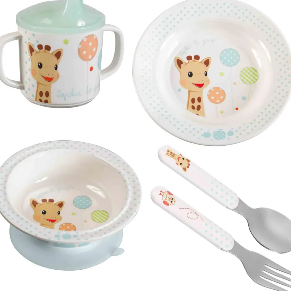 New Sophie la girafe Coffret repas version ballons (5 pièces)