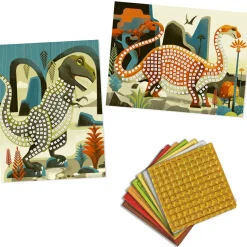 Collages mosaïques Dinosaures|Djeco Hot