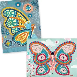 Collages mosaïques Papillons|Djeco Discount
