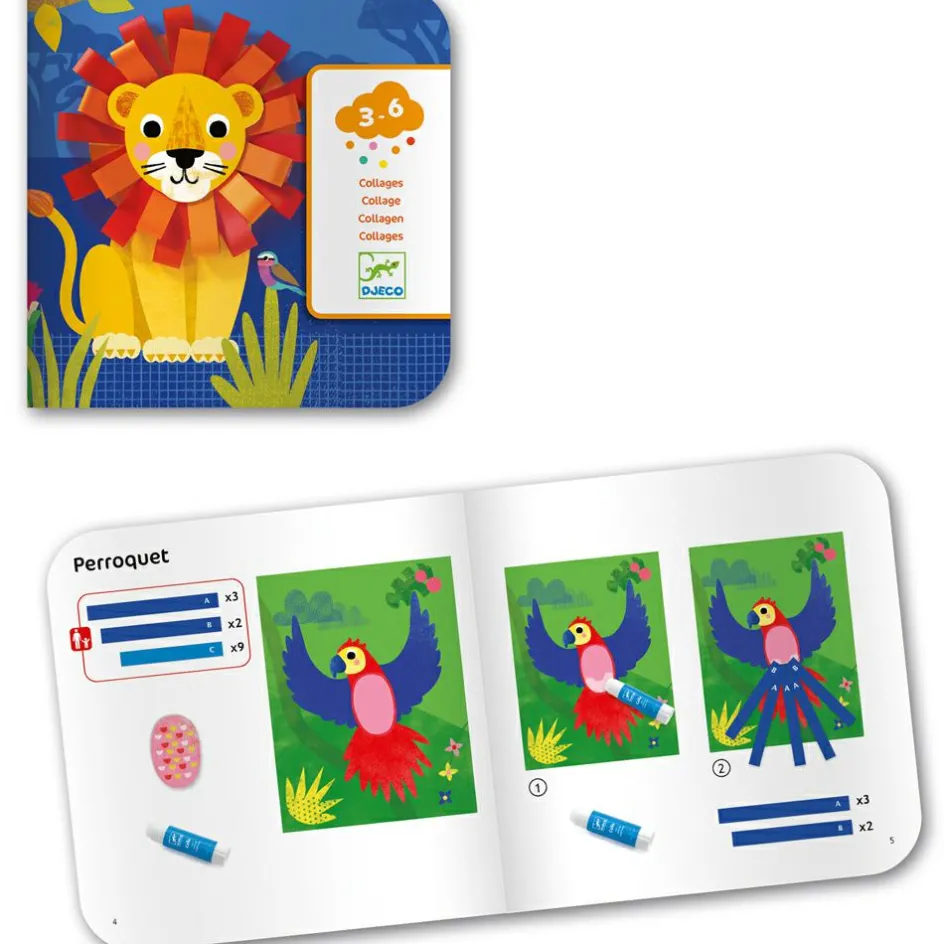 Collages pour les petits avec des bouclettes|Djeco