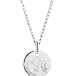 Collier chaîne dessin Ange personnalisable (argent 925°)|Petits trésors