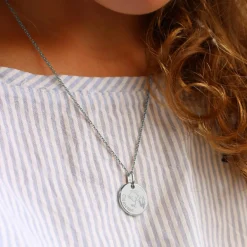 Collier chaîne dessin Ange personnalisable (argent 925°)|Petits trésors