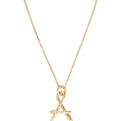 New Padam Padam Collier chaîne Grande initiale goldfilled jaune (personnalisable)