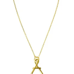 Hot Padam Padam Collier chaîne La petite majuscule goldfilled jaune (personnalisable)