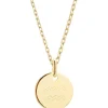 Collier chaîne médaille Verseau personnalisable (plaqué or)|Petits trésors Clearance