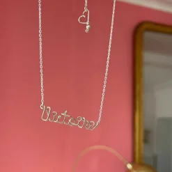 Collier chaîne Prénom argent (personnalisable)|Padam Padam Outlet