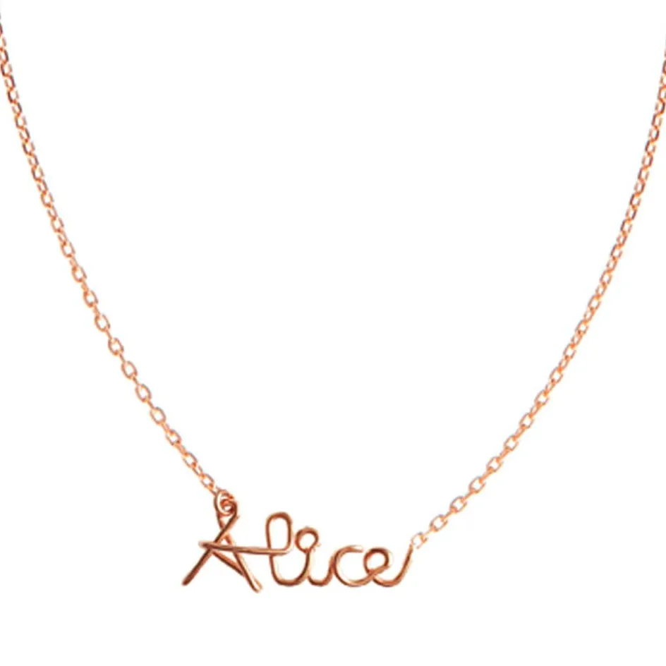 Collier chaîne Prénom goldfilled rose (personnalisable)|Padam Padam Clearance