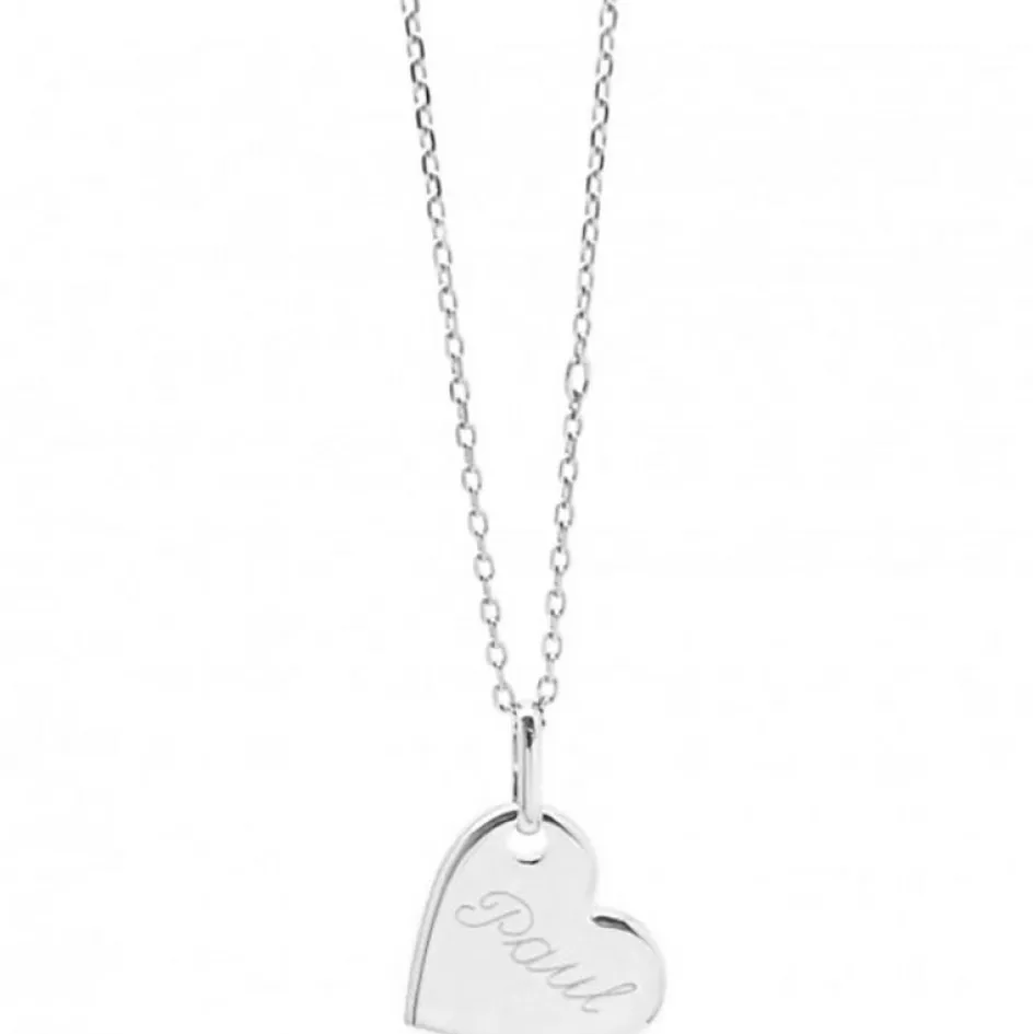 Collier enfant Kids coeur personnalisable (argent 925°)|Petits trésors Discount