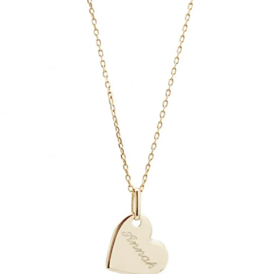 Discount Petits trésors Collier enfant Kids coeur personnalisable (plaqué or)