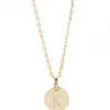 Clearance Petits trésors Collier enfant mini charm médaille (plaqué or)