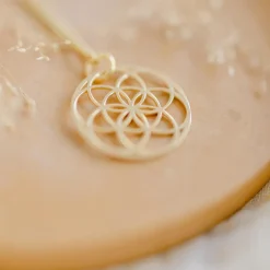 Collier Graine de vie chaîne (or jaune 18 carats)|Pleine Lune Best