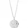 Clearance Petits trésors Collier médaille martelée 45 cm personnalisable (argent 925°)