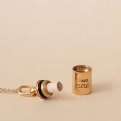 Discount Mon Petit Poids Collier Mon Petit Secret personnalisable (plaqué or jaune)