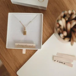 Discount Mon Petit Poids Collier Mon Petit Secret personnalisable (plaqué or jaune)