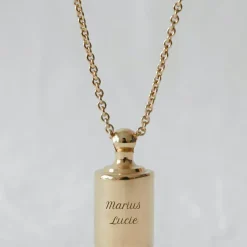 Hot Mon Petit Poids Collier personnalisable plaqué or jaune