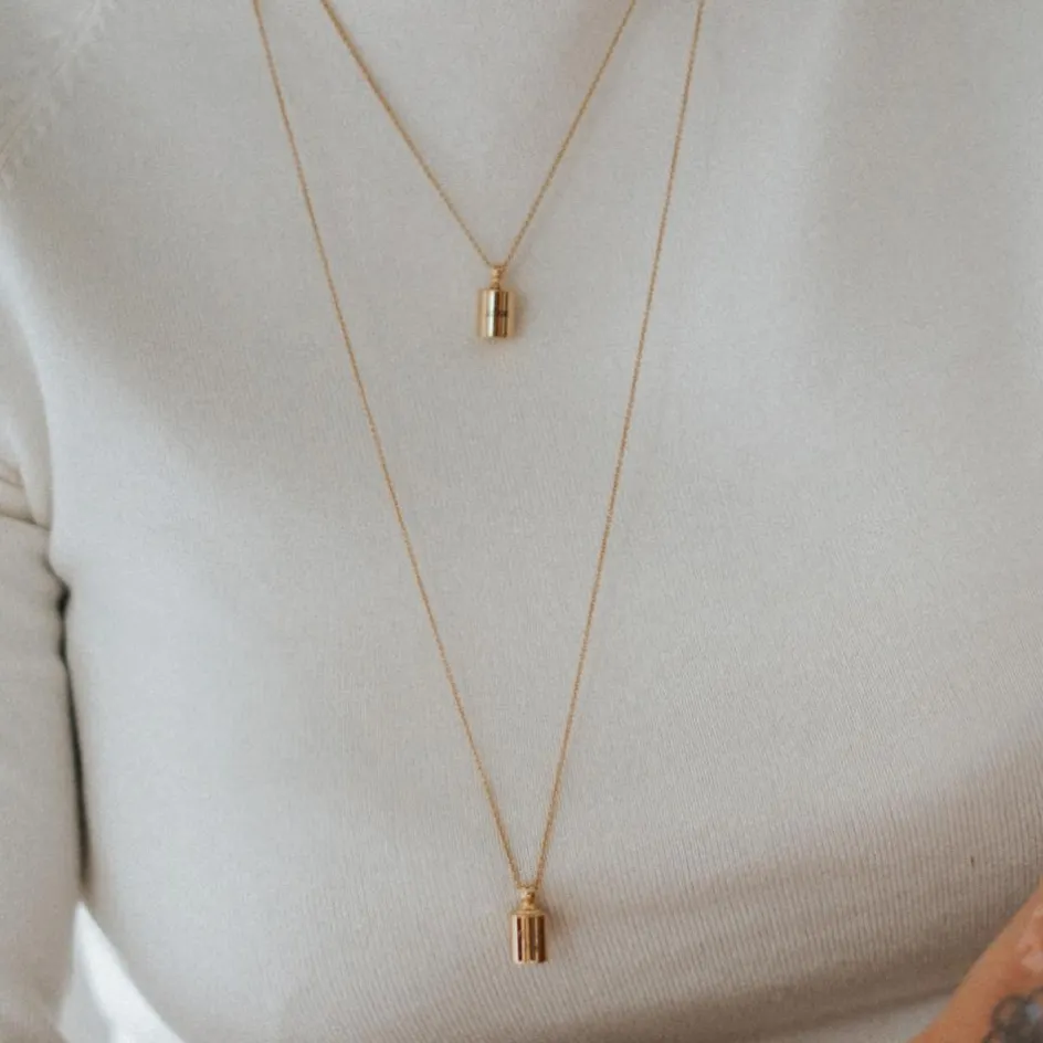 Hot Mon Petit Poids Collier personnalisable plaqué or jaune