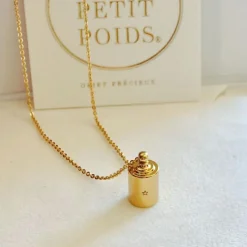 Hot Mon Petit Poids Collier personnalisable plaqué or jaune