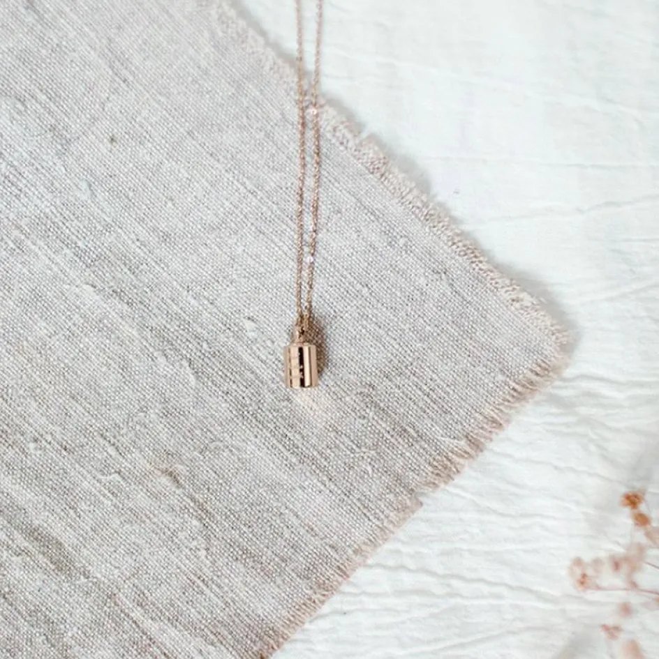 Hot Mon Petit Poids Collier personnalisable plaqué or rose