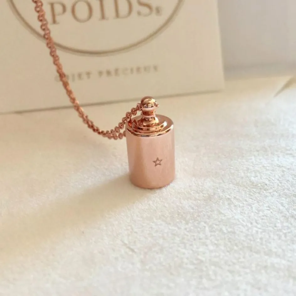 Hot Mon Petit Poids Collier personnalisable plaqué or rose