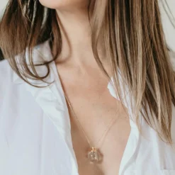 Clearance Pleine Lune Collier Vœux chaîne (or jaune 18 carats)